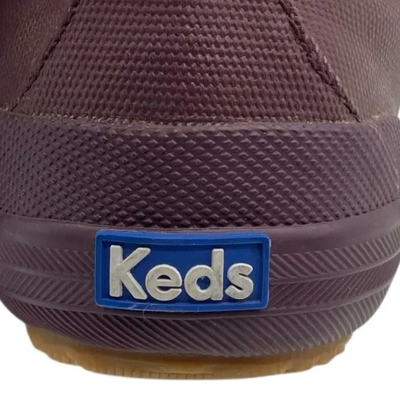 Keds Womens Shoes Scout Lace Up Boots Sz 9.5 Plum Purple Water Resistant Flat - Picture 8 of 13